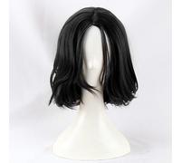 Parrucca Cosplay anime parrucca nera corta ondulata capelli parrucca carina uomo parrucche piene naturali