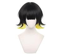 Parrucca Cosplay anime per Blue Lock Bachira Meguru Cosplay parrucca capelli corti neri con cappuccio per parrucca (Bachira Meguru)