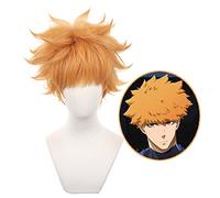 Parrucca Cosplay anime per Blue Lock Bachira Meguru Cosplay parrucca capelli corti neri con cappuccio per parrucca (Rensuke Kunigami)