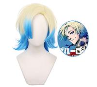 Parrucca Cosplay anime per Blue Lock Bachira Meguru Cosplay parrucca capelli corti neri con cappuccio per parrucca (imperatore)