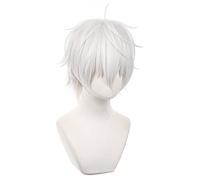 Parrucca Cosplay anime per Blue Lock Bachira Meguru Cosplay parrucca capelli corti neri con cappuccio per parrucca (Seishiro Nagi)