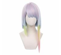 Parrucca Cosplay anime per Cyberpunk Edgerunners Lucy Cosplay Parrucca lunga colorata con frangia per ragazze e donne + cappuccio gratuito