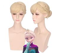 Parrucca cosplay anime principessa Rapunzel Merida neve bianca festa di Halloween capelli sintetici gelsomino Anna Elsa parrucche principessa + cappuccio parrucca taglia unica PL-715