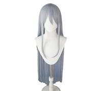 Parrucca Cosplay Anime Project Sekai Colorful Stage Kanade Yoisaki Parrucca,Gray blue long straight Parrucca Cosplay,Con rete per parrucca gratuita,per Festa Carnevale Halloween Cosplay Parrucca