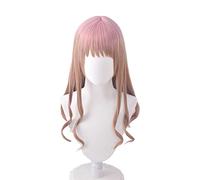 Parrucca Cosplay Anime SSSS.DYNAZENON Yume Minami Parrucca,Light Brown Long Wavy Parrucca Cosplay,con Rete per Parrucca Gratuita,per Festa Carnevale Halloween Cosplay Parrucca