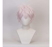 Parrucca Cosplay Anime The Arcana Asra Parrucca,Light Pink Short Parrucca Cosplay,Con rete per parrucca gratuita,per Festa Carnevale Halloween Cosplay Parrucca(Size:Style 1)