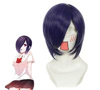 Parrucca cosplay anime Tokyo Ghoul Touka Kirishima Parrucca cosplay Parrucca sintetica resistente al calore Capelli Halloween Carnevale Parrucca da donna
