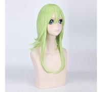 Parrucca cosplay anime VOCALOID GUMI misto capelli sintetici verdi GUMI lisci parrucche cosplay soffici parrucche + cappuccio parrucca taglia unica PL-052