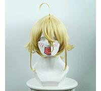 Parrucca Cosplay Anime Youjo Senki Tanya Degurechaff Parrucca，Golden Short Parrucca Cosplay，con Rete per Parrucca Gratuita，per Festa Carnevale Halloween Cosplay Parrucca