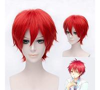 Parrucca cosplay Assassinio in aula per anime Ansatsu Kyoushitsu Kozato Enma Capelli corti sintetici rossi Parrucche per feste in maschera per Halloween
