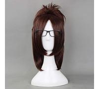 Parrucca Cosplay Attacco anime su Titano Hans Zoe Marrone Capelli lisci Corti Halloween Party Parrucche universali Perucas KUKS320J