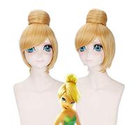 Parrucca cosplay bionda corta da 30 cm Fata Campanellino Parrucche piene di capelli Principessa Campanellino Formato adulto Sintetico + Cappellino parrucca PL-386