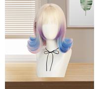Parrucca Cosplay Bionda Mista Rosa Blu Ombre Parrucca per Halloween Concerto
