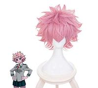 Parrucca Cosplay Boku No Hero Academia Mina Ashido My Hero Academia Uomo Donna Capelli sintetici corti Halloween Carnevale Parrucche Parrucche KUQX802