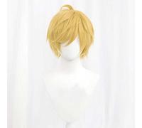 Parrucca Cosplay Bungo Stray Dogs Kenji Miyazawa Parrucca,Short Yellow Parrucca,Con rete per parrucca gratuita,Halloween Costume Cosplay,Per Festa Carnevale Natale