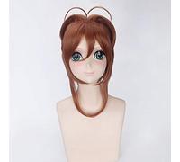 Parrucca Cosplay Capura Sakura Kinomoto Sakura Parrucche Marrone Chiaro Chiaro Parrucche per capelli Parrucca Cosplay Perucas capelli sintetici + Parrucca gratis