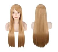 Parrucca Cosplay Colore Anime Parrucca Europea E Americana Copricapo Capelli Lunghi Capelli Lisci 80 Cm
