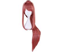 Parrucca Cosplay Da Donna Per Doki Doki Letteratura Club Monika Lungo Dritto Capelli Sintetici Artiglio Clip Coda Di Cavallo Gioco Costume Partito
