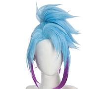 Parrucca Cosplay Da Donna Per Leggende Della Lega Akali Blu Serafina Capelli Sintetici Resistenti Al Calore Festa Di Carnevale Di Halloween