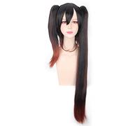 Parrucca Cosplay Date A Live Tokisaki Kurumi Parrucca,Long Black Parrucca,con Rete per Parrucca Gratuita,Halloween Costume Cosplay,per Festa Carnevale Natale(Size:Style 2)