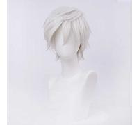 Parrucca Cosplay Death Note Near Parrucca,Short Silver Parrucca,con Rete per Parrucca Gratuita,Halloween Costume Cosplay,per Festa Carnevale Natale