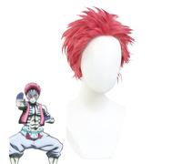 Parrucca Cosplay Demon Slayer - Akaza - Rosso 35 cm