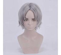 Parrucca Cosplay Devil May Cry 5 Dante Parrucca,Short Grey Parrucca,con Rete per Parrucca Gratuita,Halloween Costume Cosplay,per Festa Carnevale Natale