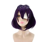 Parrucca cosplay di alta qualità Runa Yomozuki Kakegurui Costume Play Parrucche Nero Viola Bobo Capelli sintetici per Carnevale di Halloween KUZN4880