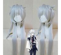 Parrucca Cosplay Di Alta Qualità Touken Ranbu Online Kogitsunemaru Parrucca Di Media Lunghezza Argento Sintetico Capelli Unisex Anime Costume Parrucche