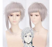 Parrucca cosplay di Anime Bungo Stray Dogs Chuya Nakahara Chuuya Ryunosuke Akutagawa parrucca Parrucche Cosplay Halloween Party parrucche + cappuccio parrucca Taglia unica PL-665