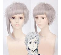 Parrucca cosplay di Anime Bungo Stray Dogs Chuya Nakahara Chuuya Ryunosuke Akutagawa parrucca Parrucche Cosplay Halloween Party parrucche + cappuccio parrucca Taglia unica PL-665
