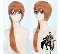 Parrucca cosplay di Anime Bungo Stray Dogs Chuya Nakahara Chuuya Ryunosuke Akutagawa parrucca Parrucche Cosplay Halloween Party parrucche + cappuccio parrucca Taglia unica PL-557