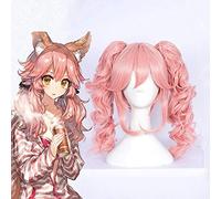 Parrucca cosplay di Anime Fate Extra Last Encore Tamamo no mae Parrucca cosplay Resistente al calore Parrucca sintetica Festa di Carnevale di Halloween