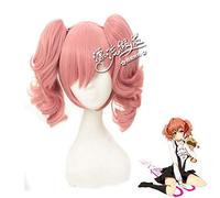 Parrucca cosplay di Anime Inu X Boku SS Roromiya Karuta con due code di cavallo Coda di Halloween Parrucche rosa corte Parrucche sintetiche per capelli Parrucca taglia unica PL-297