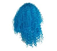Parrucca cosplay di discendenti ondulati ricci blu media lunghezza 1pc for la mostra fumetti partito