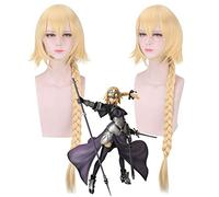 Parrucca cosplay di Fate Apocrypha Astolfo Accessorio per feste di Halloween Capelli biondi Anime Fate/Zero Parrucche intrecciate Parrucche e berretto parrucca Taglia unica Parrucca Giovanna d'Arc