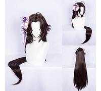 Parrucca cosplay di Fate Grand Order Ryougi Shiki per donna Parrucca sintetica lunga rettilinea da 120 cm Parrucca in costume giapponese Anime Marrone