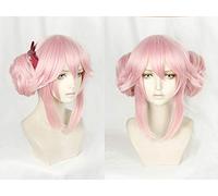 Parrucca cosplay di Fate/Grand Order Servant Tamamo No Mae Parrucca cosplay parrucche rosa parrucche con clip sulla coda di cavallo Parrucca di carnevale di Halloween