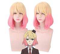 Parrucca Cosplay di Halloween Angeli della morte Catherine Ward Parrucche miste Colore sfumato Capelli corti Parrucche di Halloween