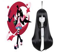 Parrucca Cosplay di Halloween Aotu World Cosplay Kalie Cosplay Parrucche nere Parrucche sintetiche termoresistenti per feste di Natale