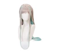 Parrucca cosplay di Jibaku Shounen Hanako Kun Nene Yashiro lunga argento grigio verde resistente al calore capelli festa in costume parrucche stile 2