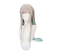 Parrucca cosplay di Jibaku Shounen Hanako Kun Nene Yashiro lunga argento grigio verde resistente al calore capelli festa in costume parrucche stile 2