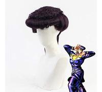 Parrucca cosplay di Jojo's Bizarre Adventure Higashikata Josuke Parrucca di capelli viola in stile viola intenso in stile parrucche parrucche di anime