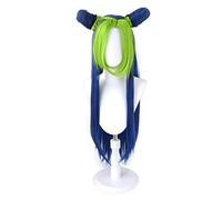Parrucca cosplay di Jolyne Cujoh La bizzarra avventura di Jojo Vento dorato Kujo Verde Versione lunga Panini Trecce Parrucche sintetiche per capelli + Cappellino per parrucca 1491 B