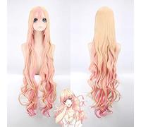 Parrucca cosplay di Macross F Sheryl Nome Capelli sintetici 120 cm Lunghi ondulati Biondi chiari Rosa Sogno Sheryl Cosplay Parrucche + Parrucca Cap Taglia unica PL-085