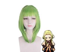 Parrucca cosplay di parrucche sintetiche resistenti al calore Hanako-kun Anime Nanamine Sakura parrucca verde Cosplay Jibaku Shounen Parrucche