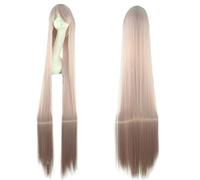 Parrucca cosplay diritta lunga 150 cm Biondo arancione giallo arancione aripot Capelli sintetici donna 59"parrucche cosplay lunghe beige + parrucca parrucca lunga diritta comune 31