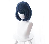 Parrucca Cosplay Domestica Na Kanojo Tachibana Rui 30 Cm Breve Rettilineo Resistente Al Calore Capelli Sintetici Blu Navy Parrucca Bob Anime Party
