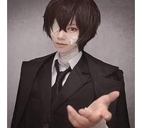 Parrucca cosplay Dungai Osamu Cani Anime Bungo Stray Resistente al calore Corto Marrone Capelli ricci Costume Gioca Parrucche + Cappellino parrucca