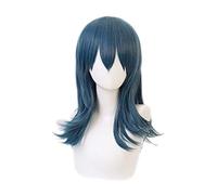 Parrucca Cosplay Emblema del fuoco a tre case Byleth Blu Capelli lunghi dritti Halloween Costume anime Giochi di ruolo Parrucche KUQX7130